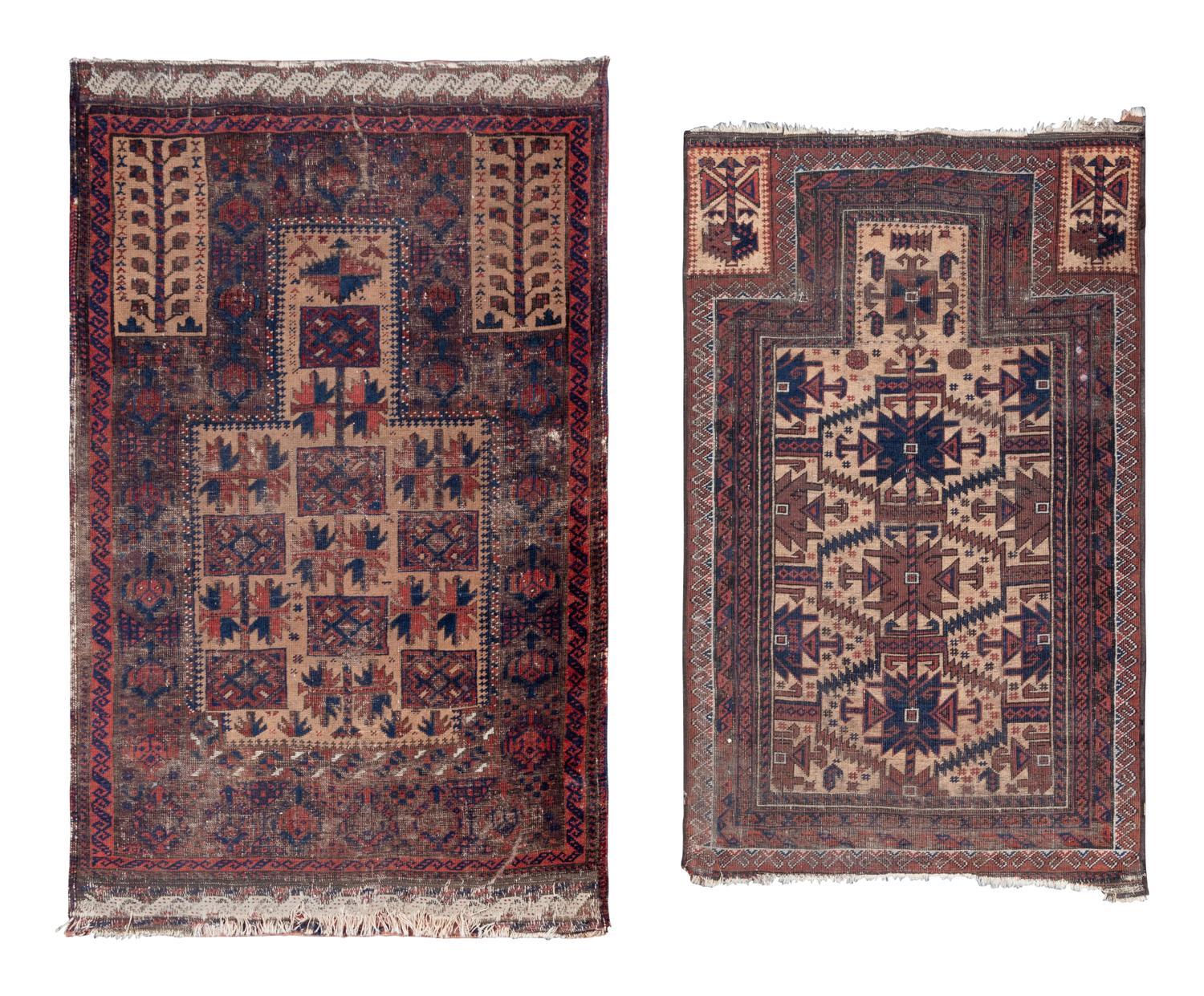 Two Caucasian Wool Prayer Rugs