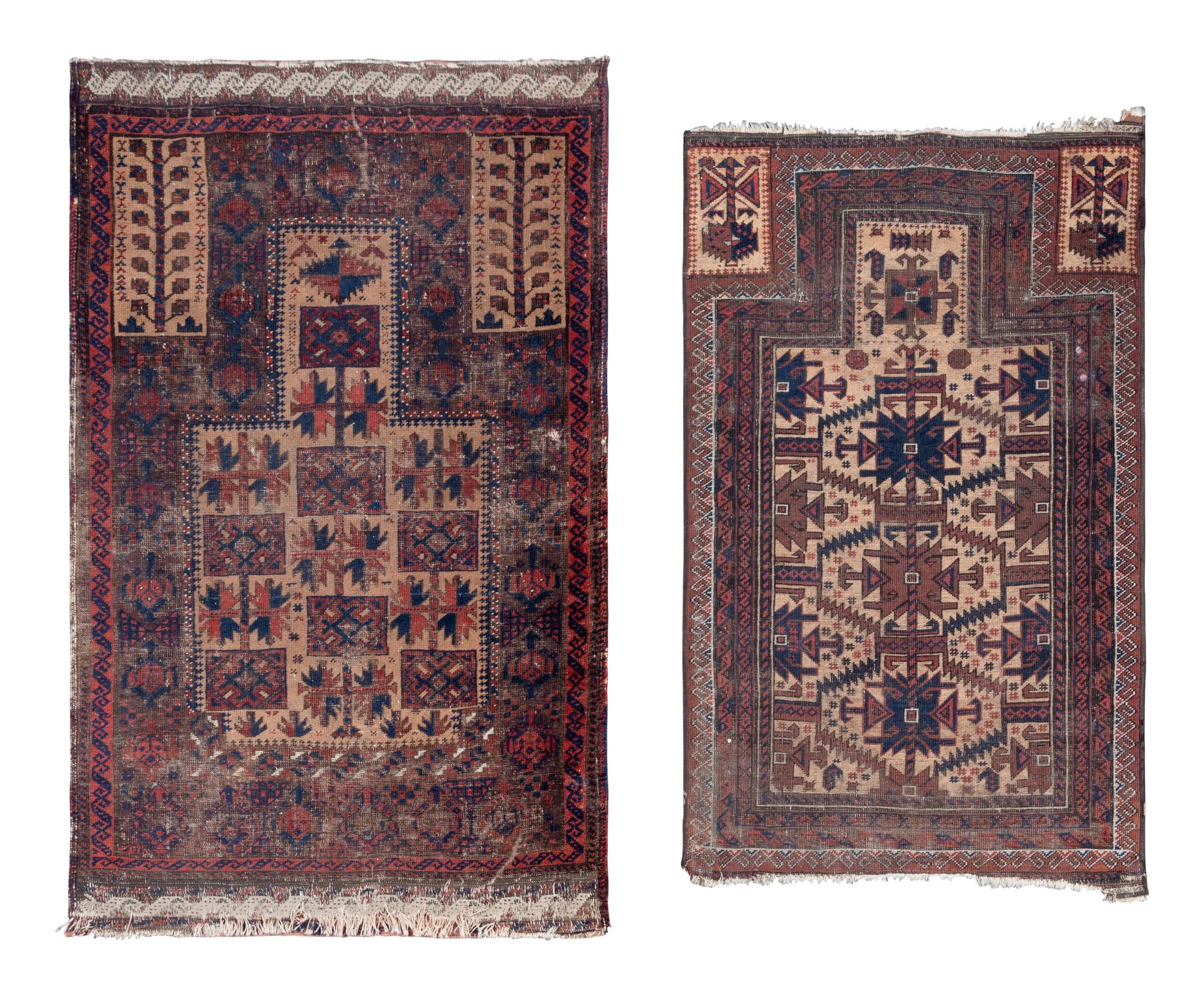 Two Caucasian Wool Prayer Rugs