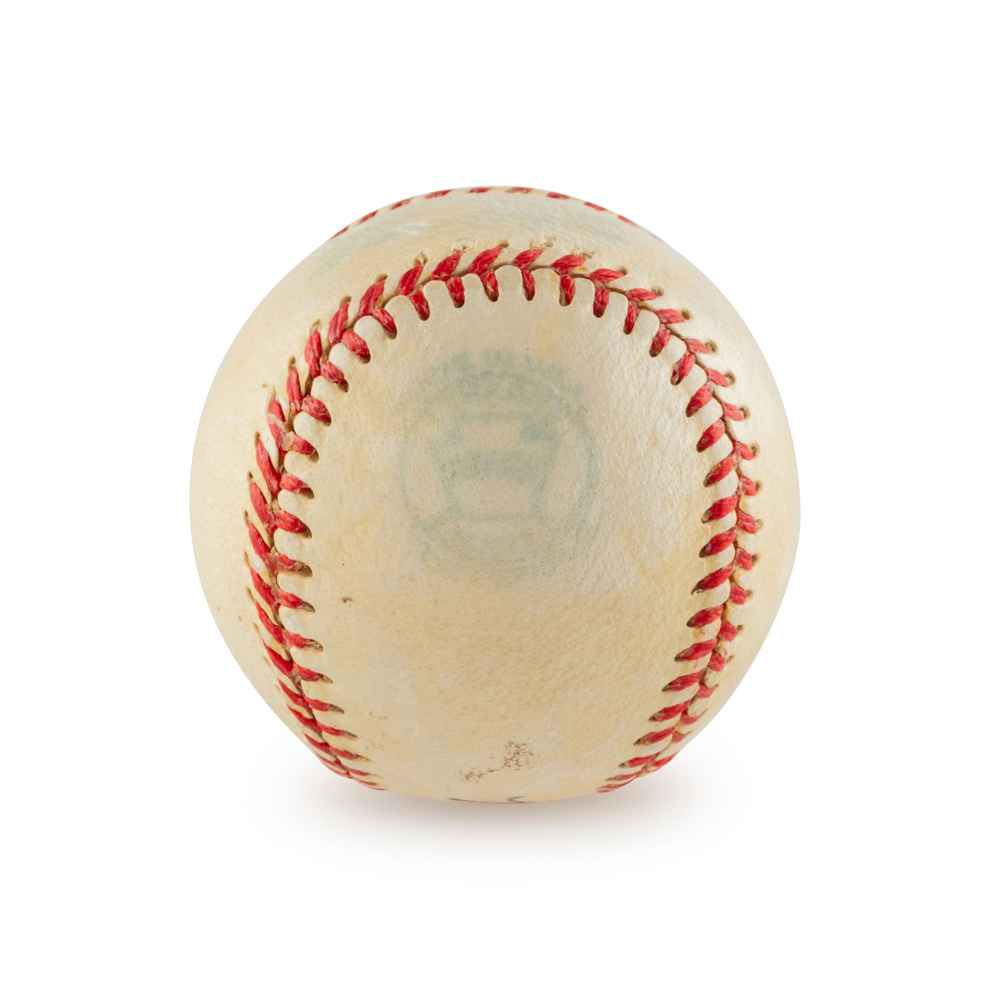 A Unique Babe Ruth Single Signed Autograph Mini Baseball (Beckett Authentication Services)