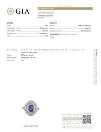 Oscar Friedman, Sapphire, Diamond, and Platinum Ring