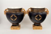 A Pair of Sèvres Style Gilt Bronze Mounted Porcelain Vases