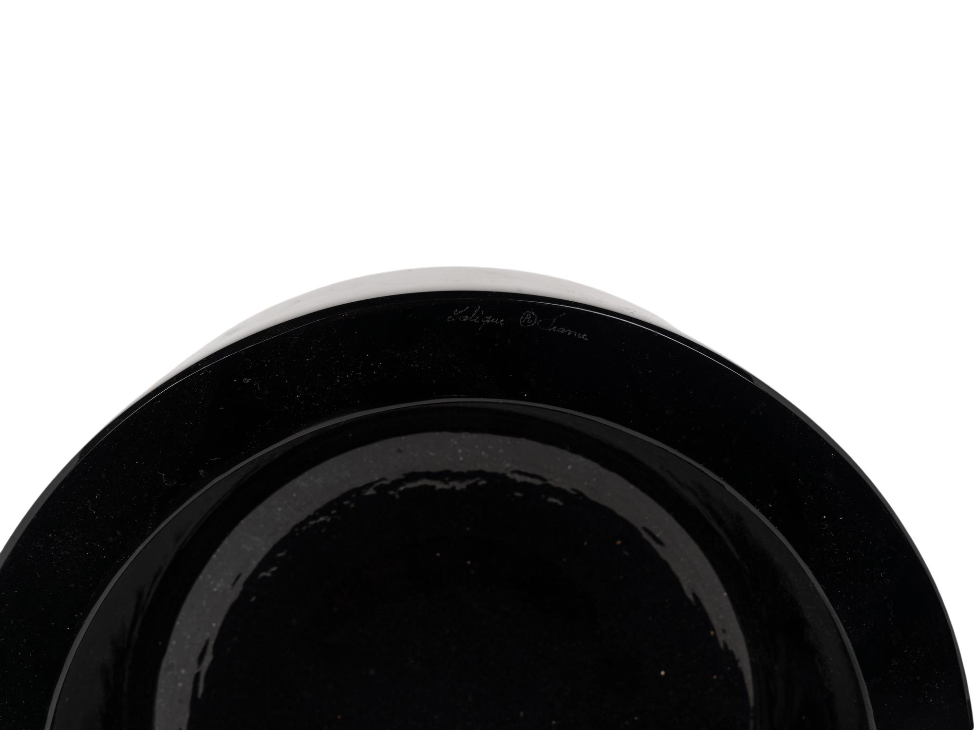 A Lalique Opaque Black Glass Bowl