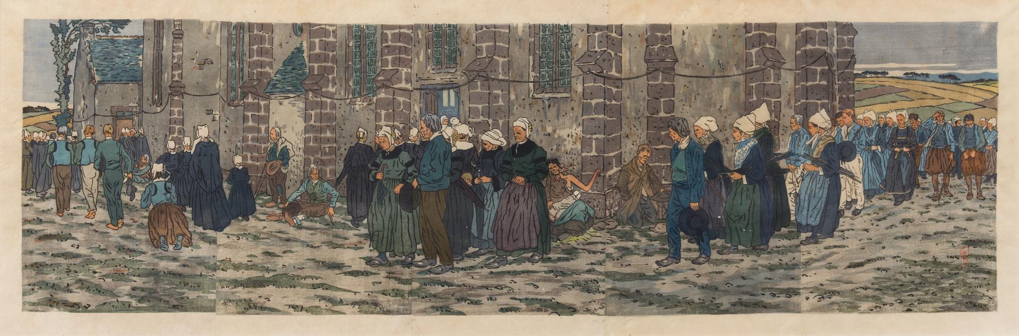 Henri Riviere, (French, 1864-1951), Le pardon de Sainte-Anne-La-Palud, (pl. 38 from Paysage Bretons), 1892-1893