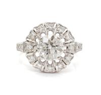 A Platinum and Diamond Ring, Circa 1915, 3.80 dwts.