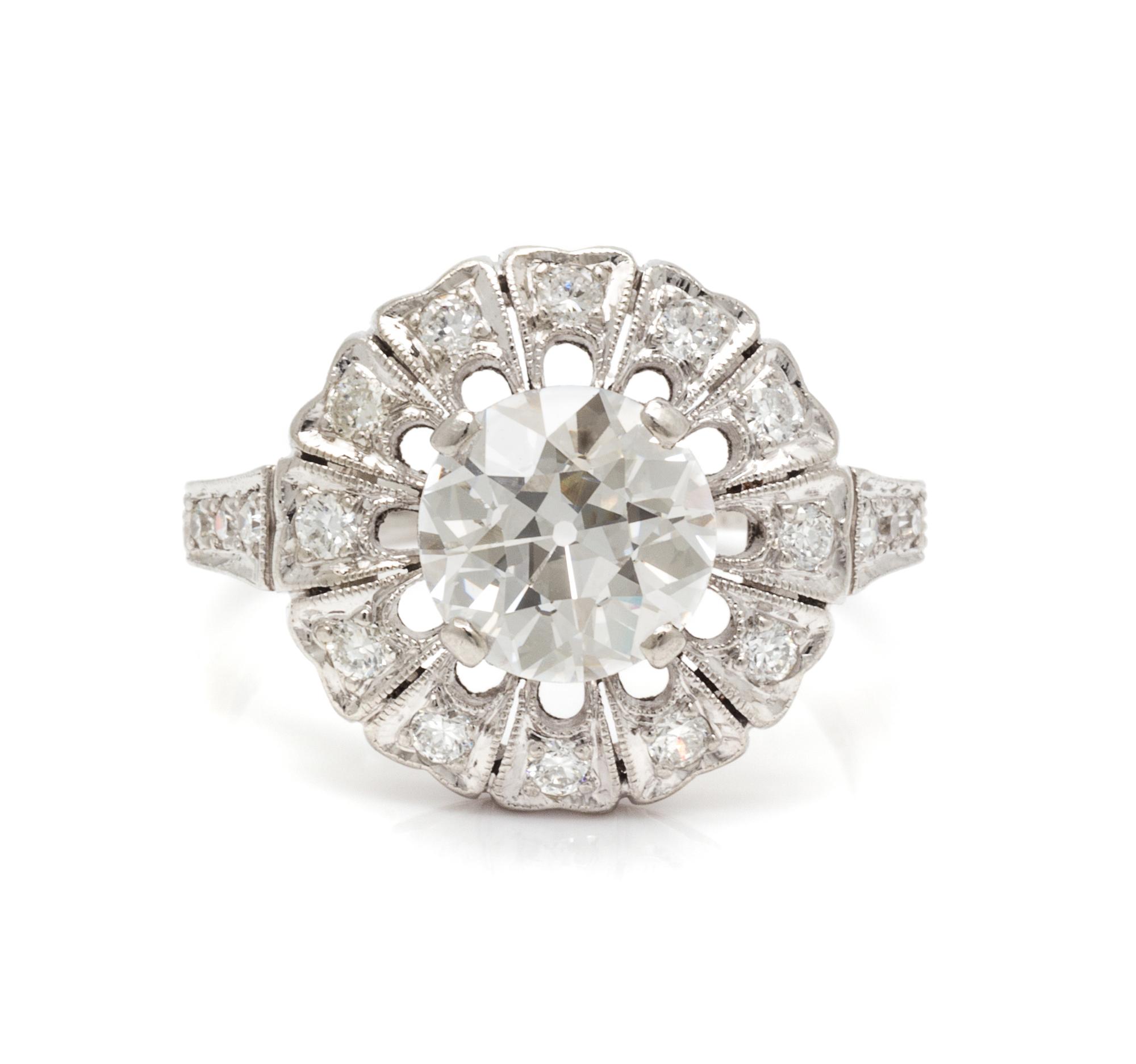 A Platinum and Diamond Ring, Circa 1915, 3.80 dwts.