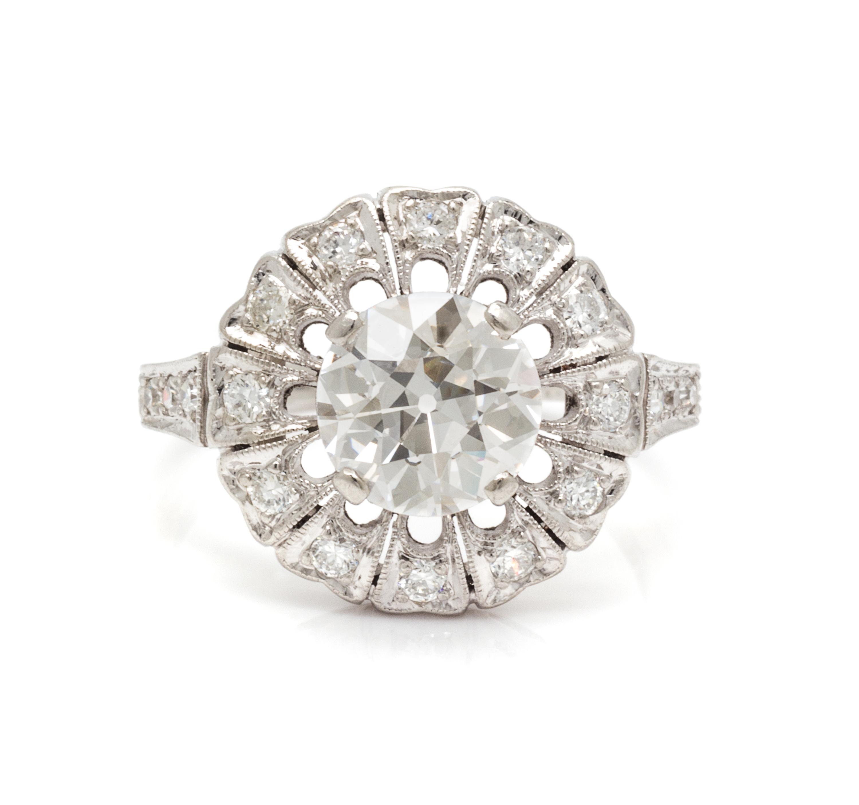 A Platinum and Diamond Ring, Circa 1915, 3.80 dwts.