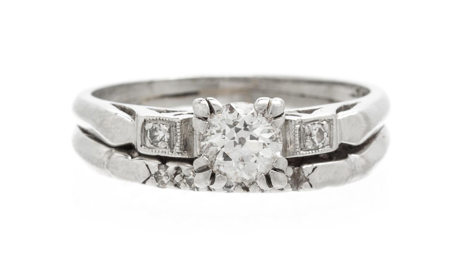 A Platinum and Diamond Ring, 3.60 dwts.