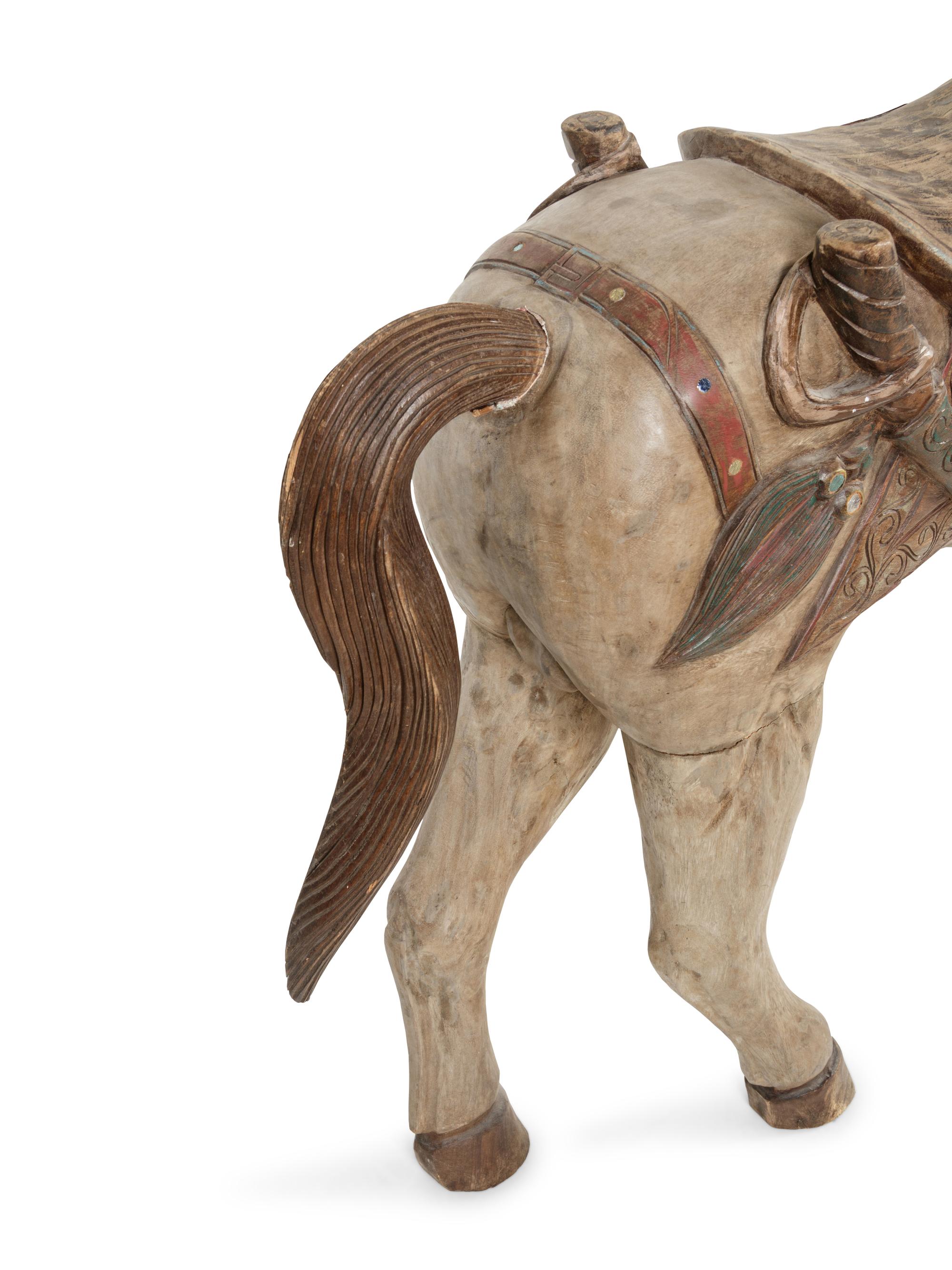 An Italian Carved and Painted Model of a Horse