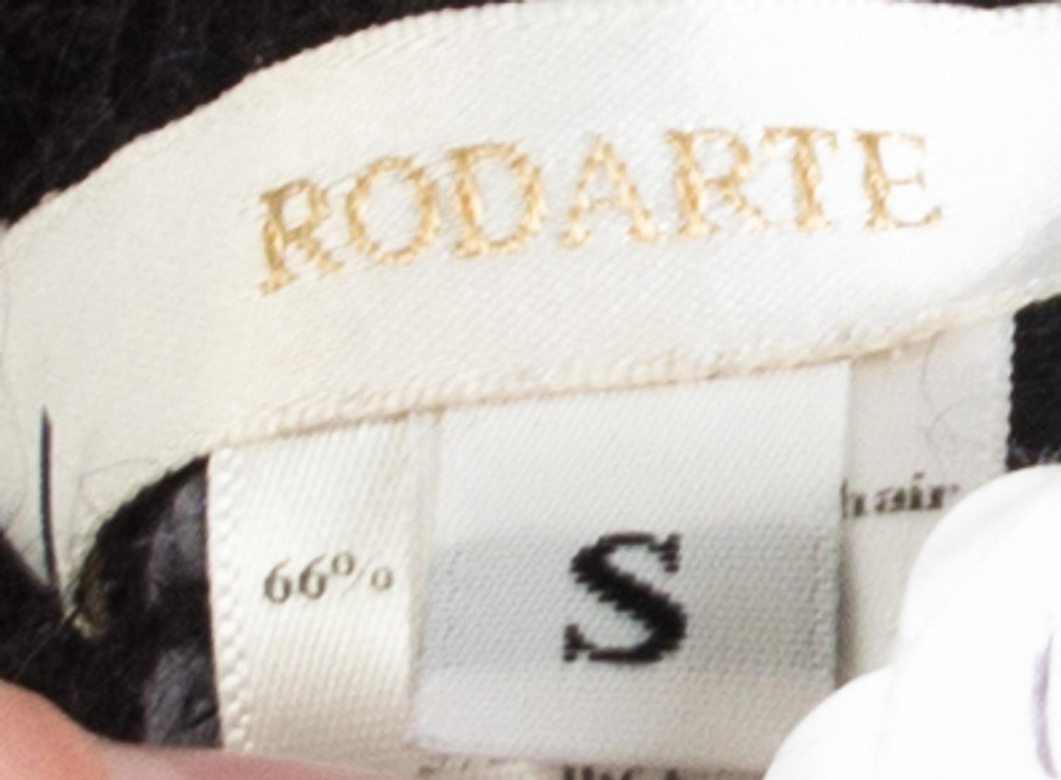 A Rodarte Black and Blue Mohair Blend Skirt, Size S.