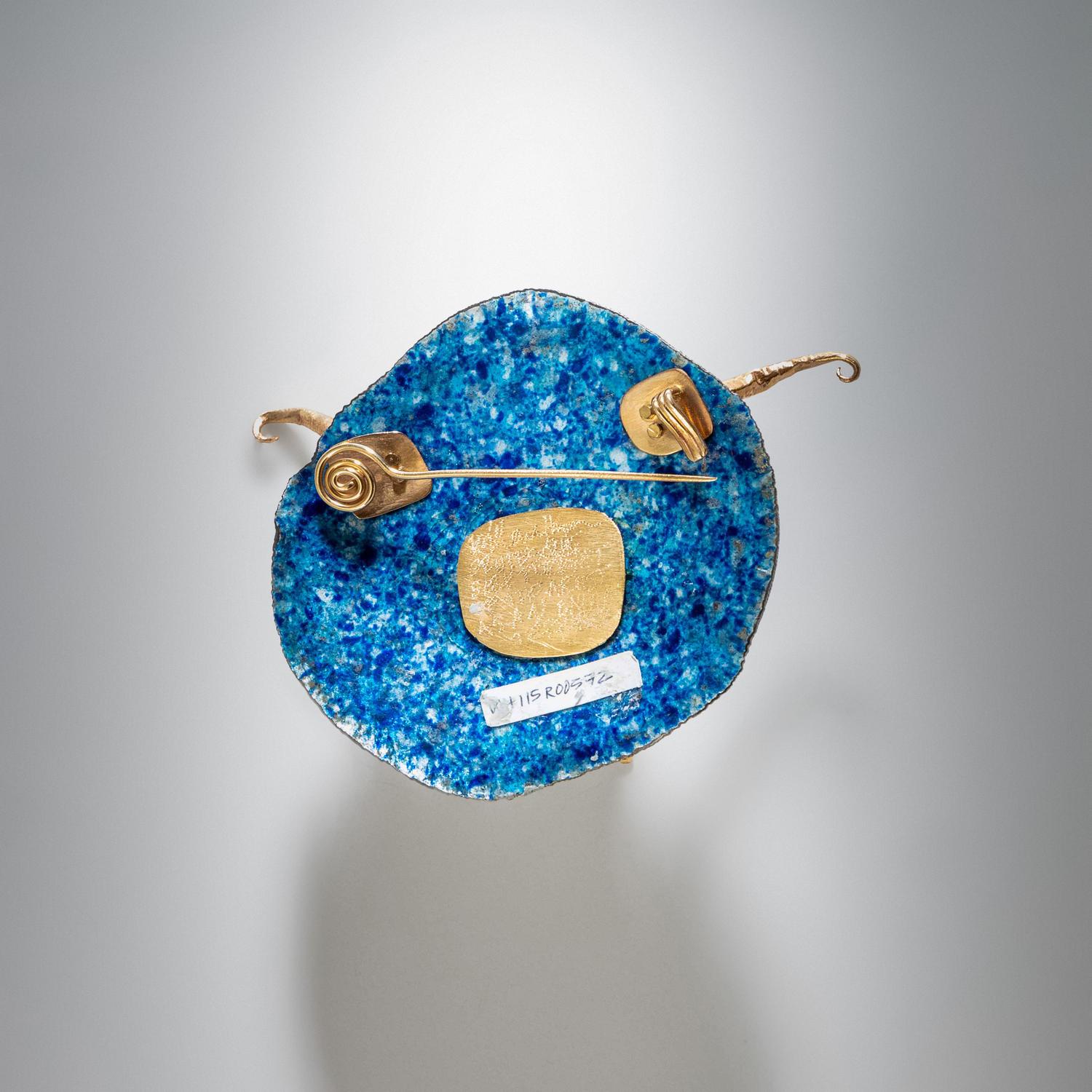 WILLIAM HARPER, GROTESQUE SELF-PORTRAIT OF THE ARTIST AS AN 'ENFANT TERRIBLE' BROOCH 1990