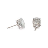 COLORLESS ZIRCON STUD EARRINGS