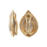 YELLOW GOLD AND DIAMOND EARCLIPS