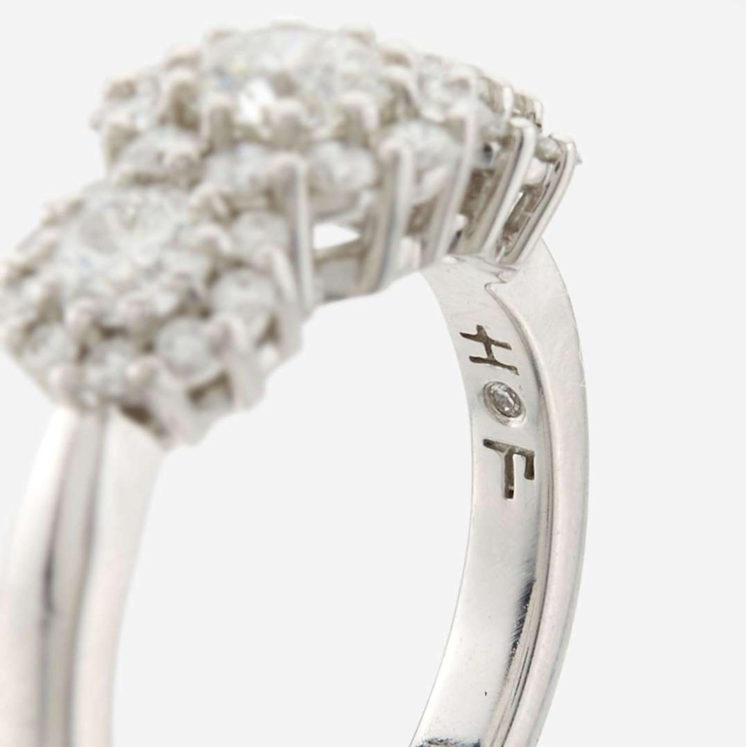 A diamond and white gold ring, Hearts on Fire