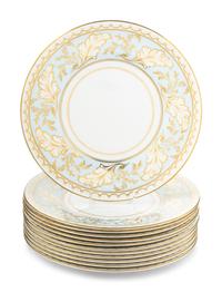 A Set of Twelve Royal Worcester Porcelain Dinner Plates