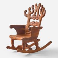 John Bauer (American, b. 1951) Sculpted Rocking Chair, USA, circa 1979