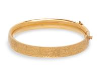 A 14 Karat Yellow Gold Bangle Bracelet,