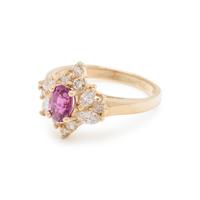 PINK SAPPHIRE AND DIAMOND RING