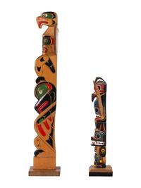 Northwest Coast Model Totem Poles
