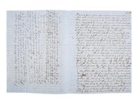 [TEXAS]. A letter from an enslaver detailing the value of enslaved persons and noting the recent discovery of gold. Hallettsville, TX, 28 April 1853. [With:] Additional letter to same recipient.