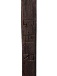 [CIVIL WAR]. Crutch with carved initials and boot.