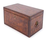 An English Parquetry Mahogany Letter Box
