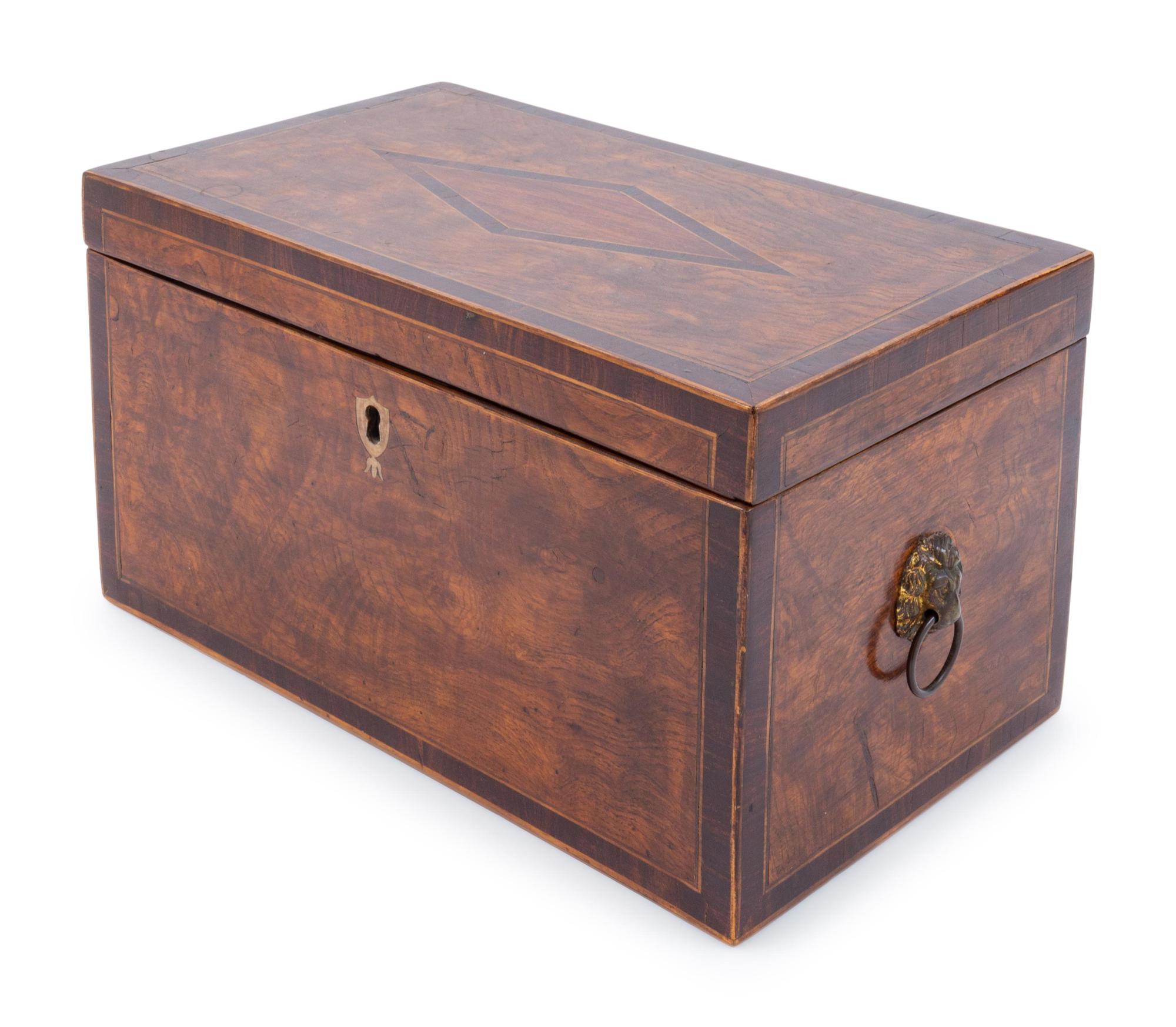 An English Parquetry Mahogany Letter Box