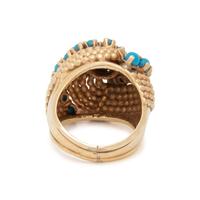 YELLOW GOLD AND TURQUOISE RING