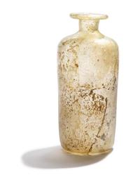 A Roman Pale Blue Glass Bottle