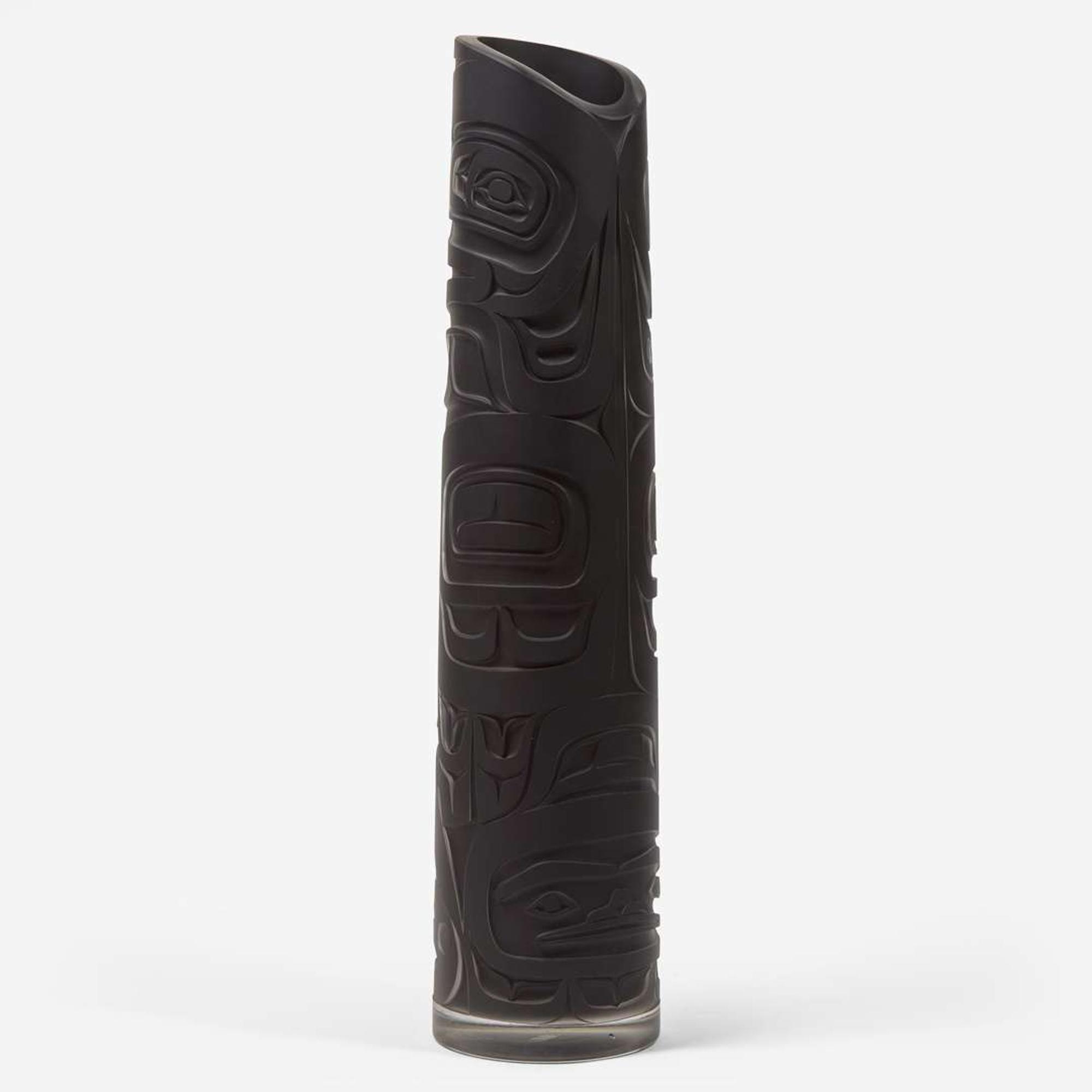 Preston Singletary (American, b. 1963) "Black Eagle" Totem Vase, USA, 2009
