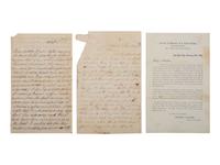 [CIVIL WAR]. Correspondence with African American soldier William Jefferson, 8th US Colored Troops, incl. a letter from his mother, and a circular issued to the 20th and 26th Regiments USCTs.