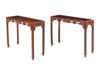 A Pair of Chinese Sandalwood Lute Tables