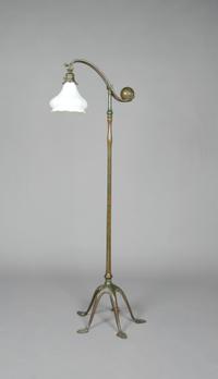 A Tiffany Studios Bronze Counter Balance Floor Lamp, Height 54 inches.