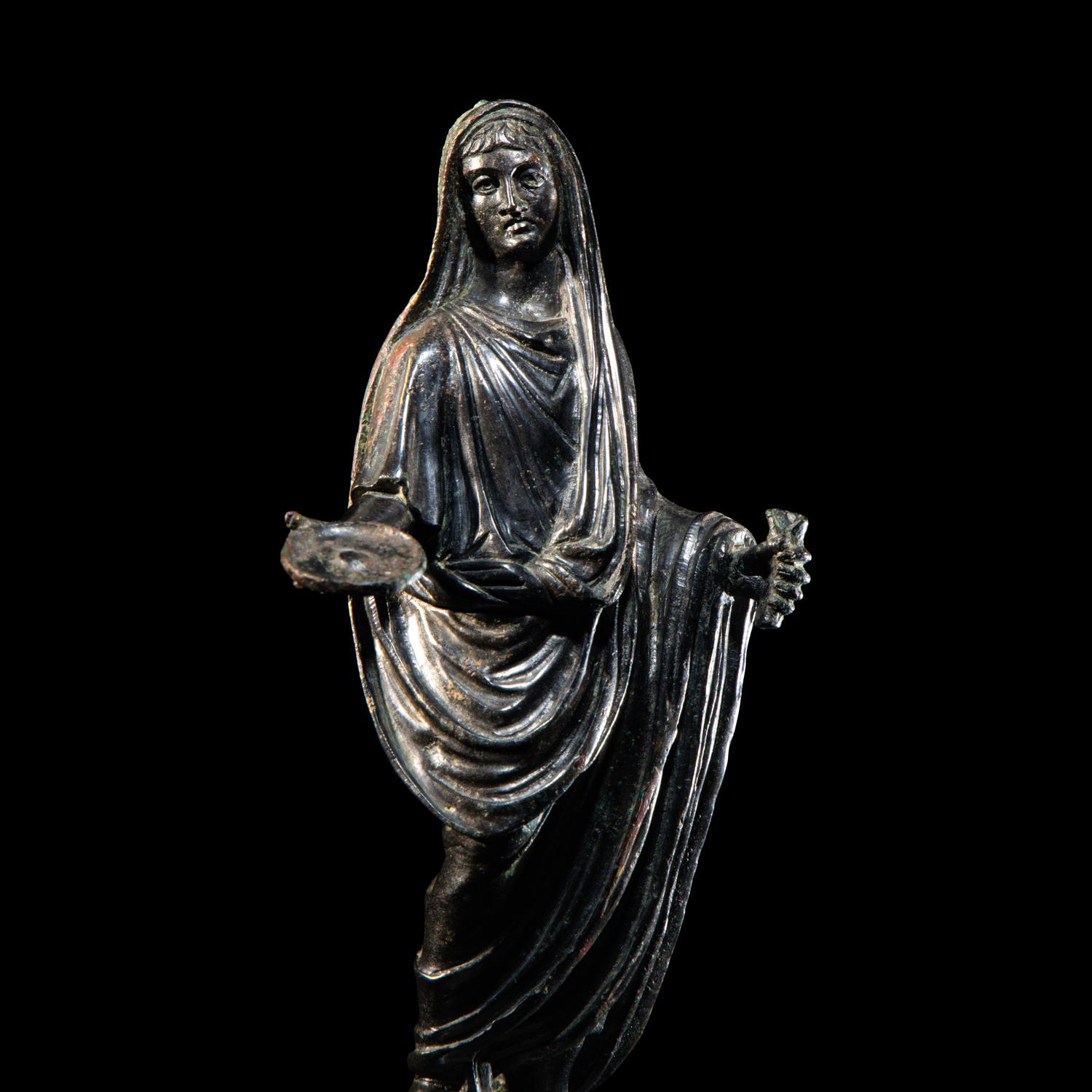 A Roman Bronze Togatus