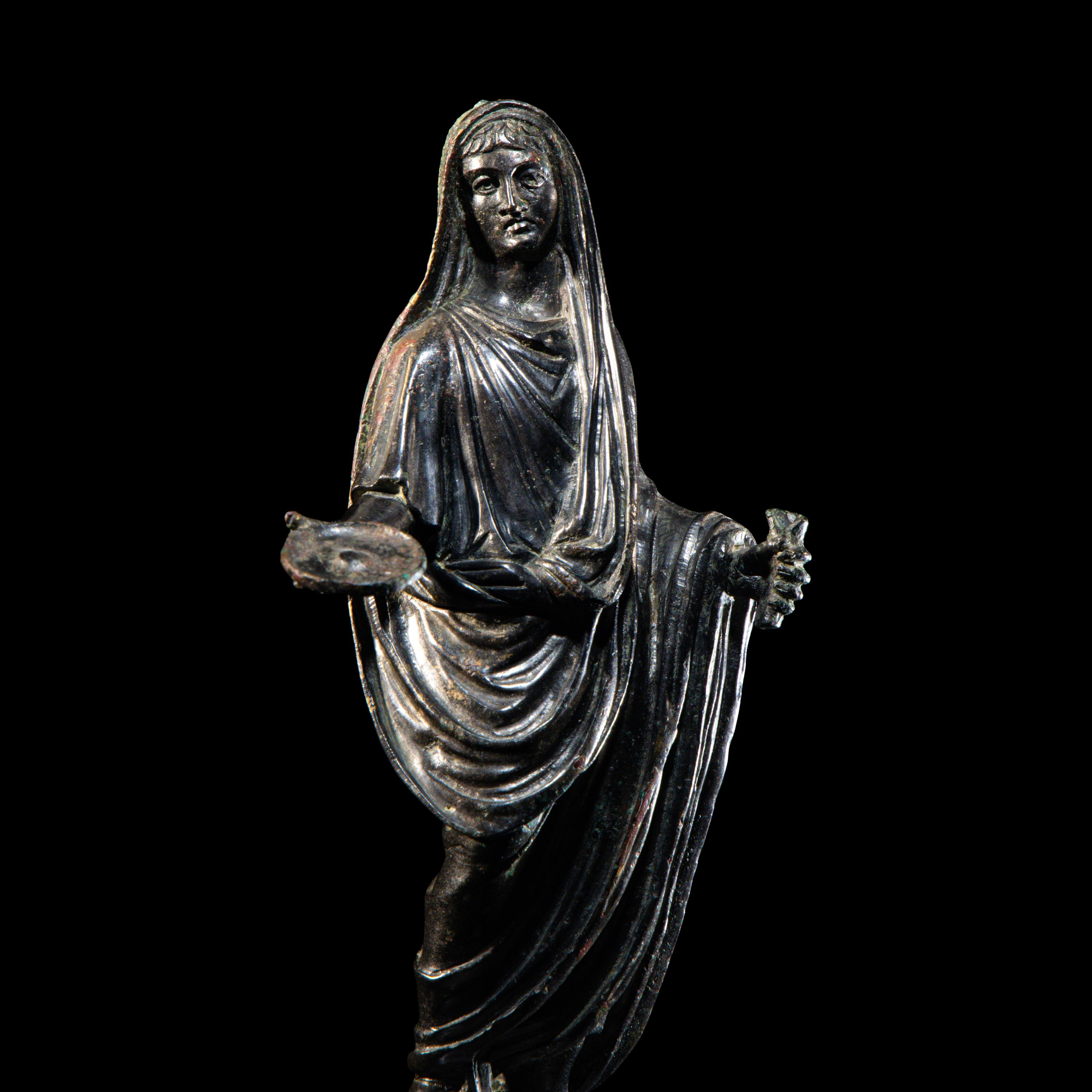 A Roman Bronze Togatus