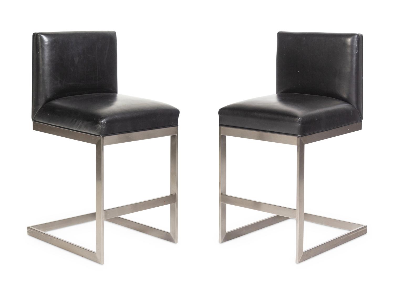 Pair of HS Bar Stools, c. 1990