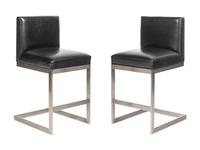 Pair of HS Bar Stools, c. 1990