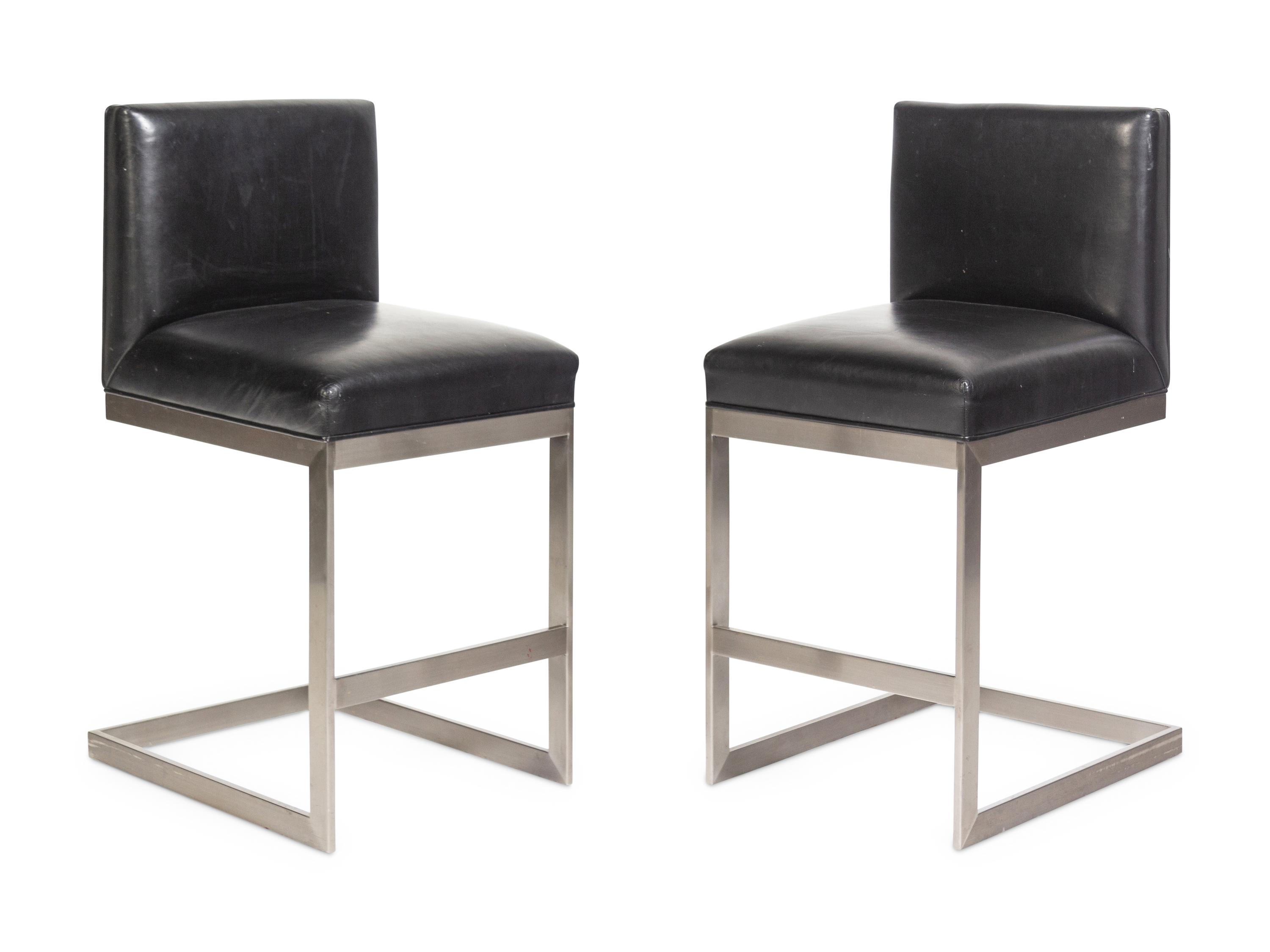 Pair of HS Bar Stools, c. 1990
