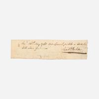 [Declaration of Independence] [New Jersey] Stockton, Richard Autograph Note, signed