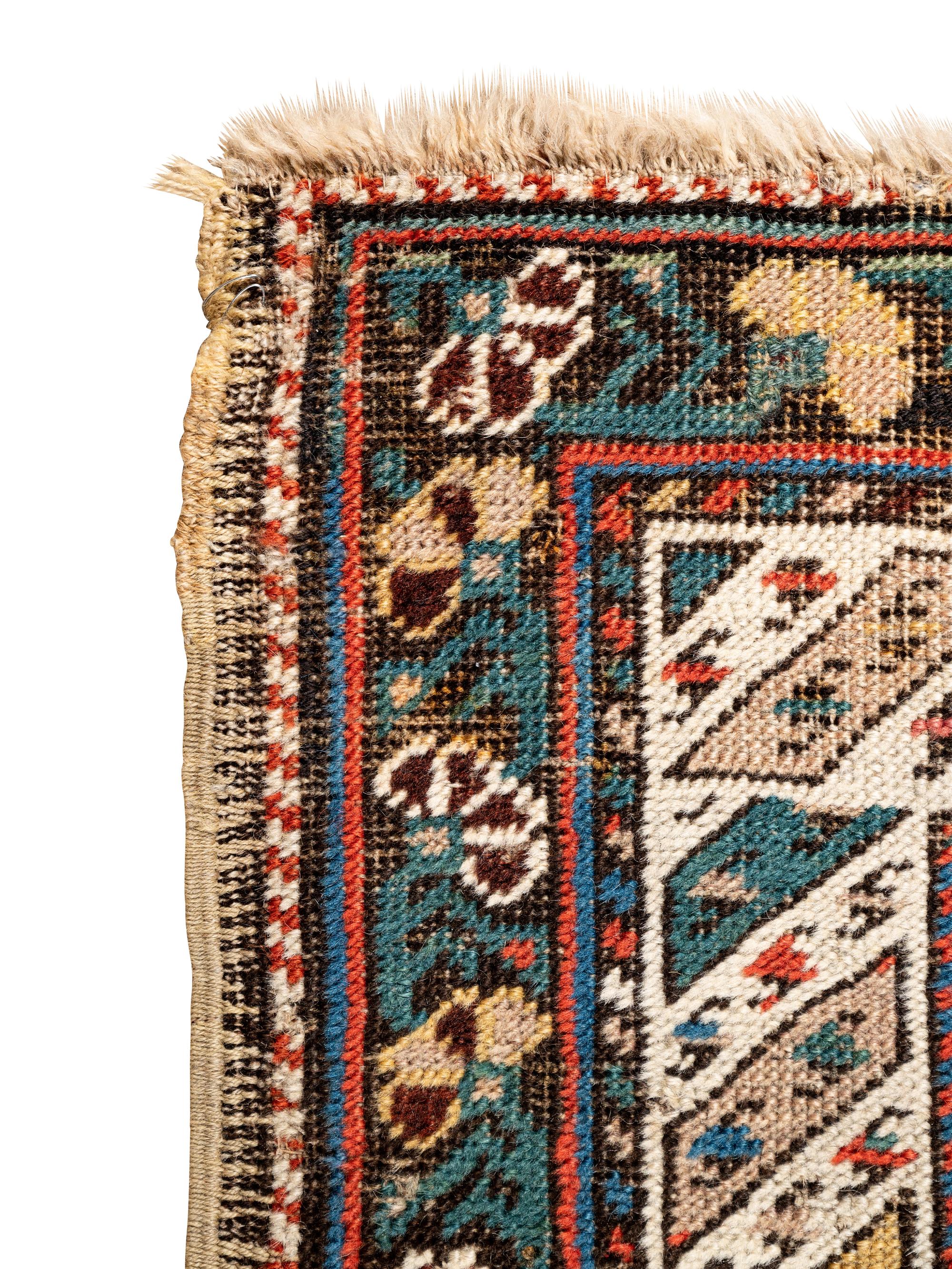 A Yellow-Ground Shirvan Wool Rug