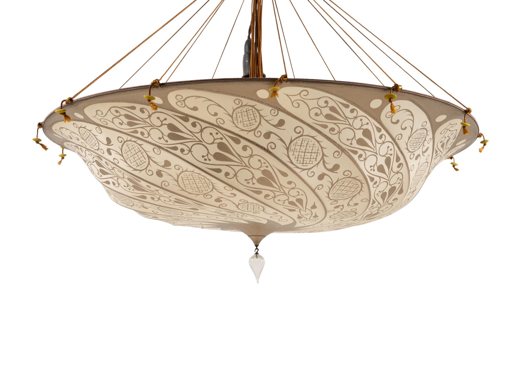A Fortuny Casendello Silk Chandelier