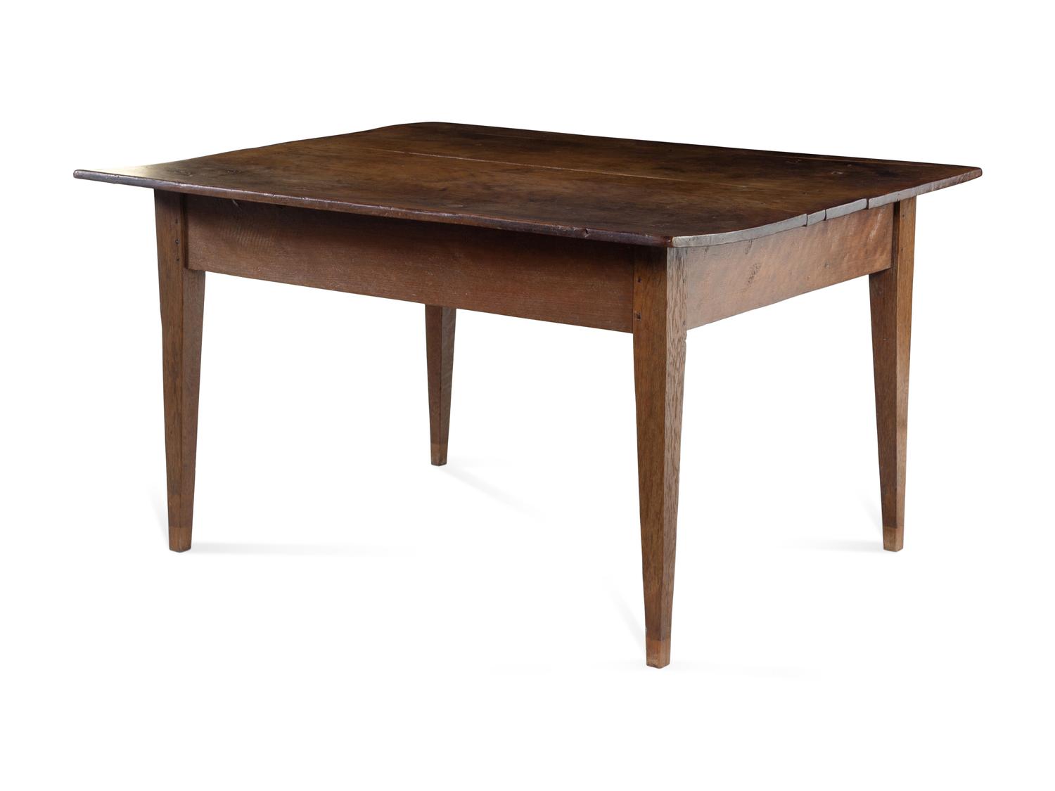 An Oak and Walnut Table