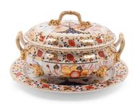 A Derby Porcelain Covered Tureen and Underplate