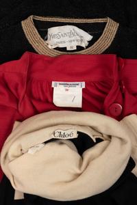 Three Designer Tops: Two YSL and One Chloé, 1980-90s