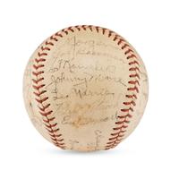 A 1936 Philadelphia Phillies Team Signed Autograph Baseball Featuring Chuck Klein (JSA Letter Of Authenticity)
