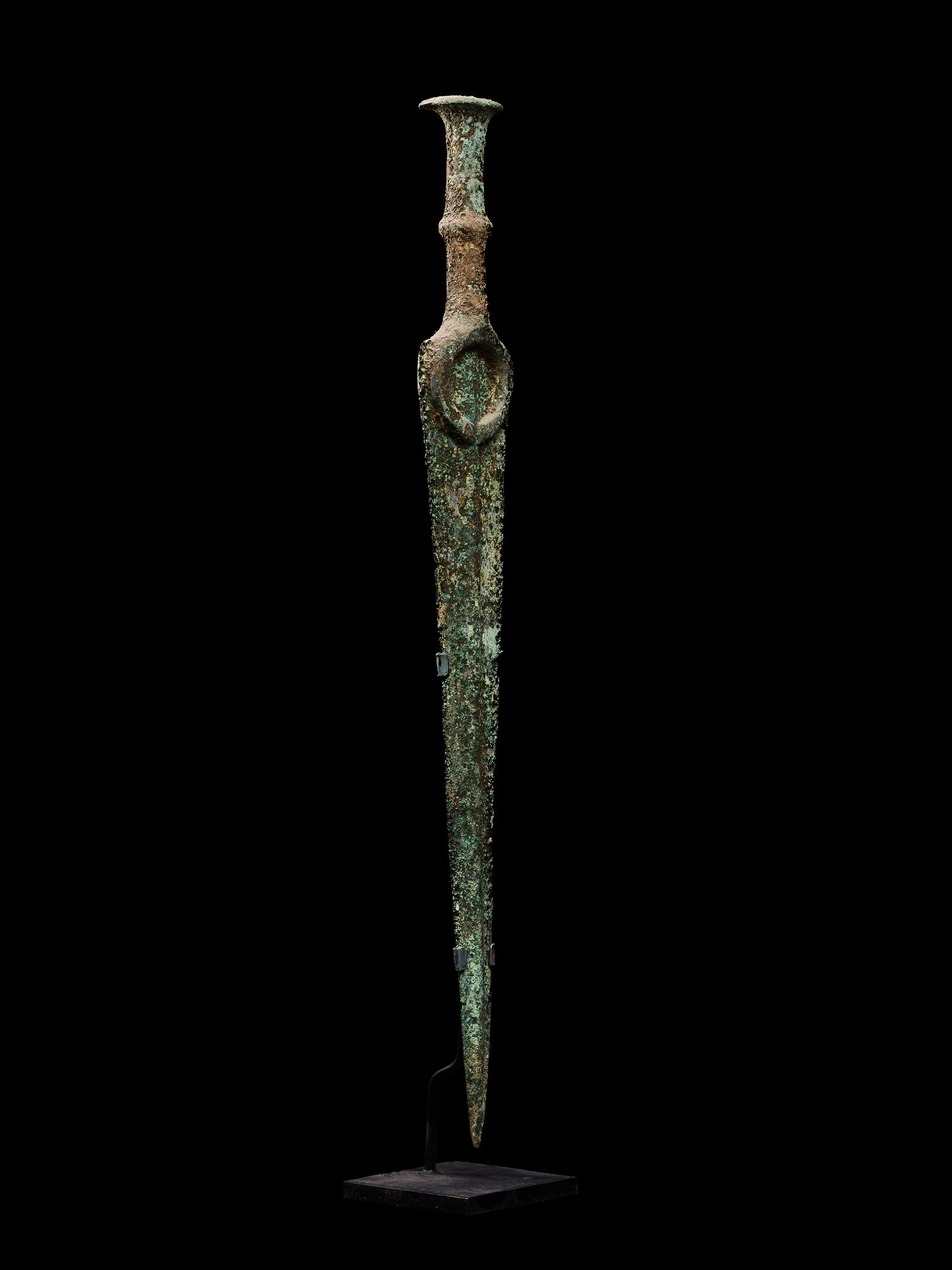 A Luristan Bronze Sword with Crescent Pommel