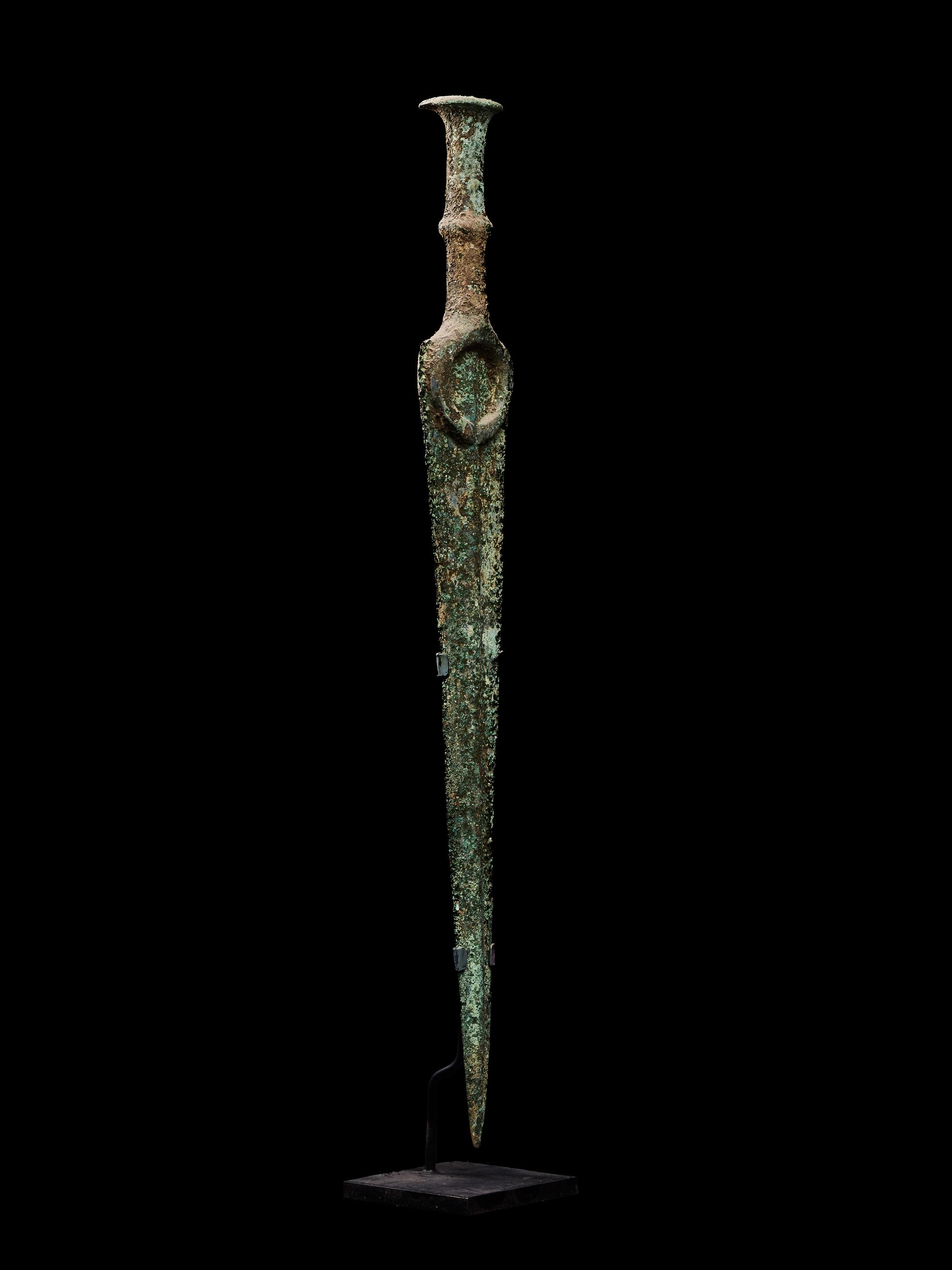A Luristan Bronze Sword with Crescent Pommel