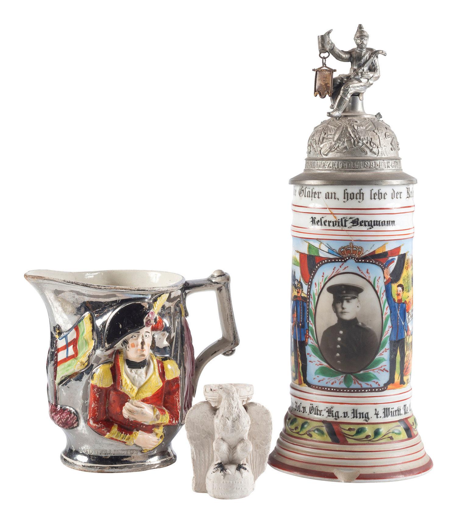 [EUROPEAN MISCELLANY]. A large group including items related to Napoleon Bonaparte, the papacy, and other militaria, comprising: