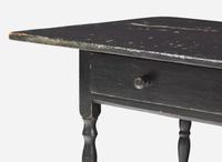A black-painted tavern table, New England, late 18th century