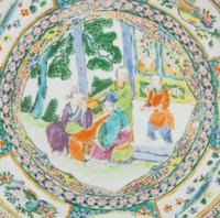 Five Chinese Export Famille Rose Porcelain Plates