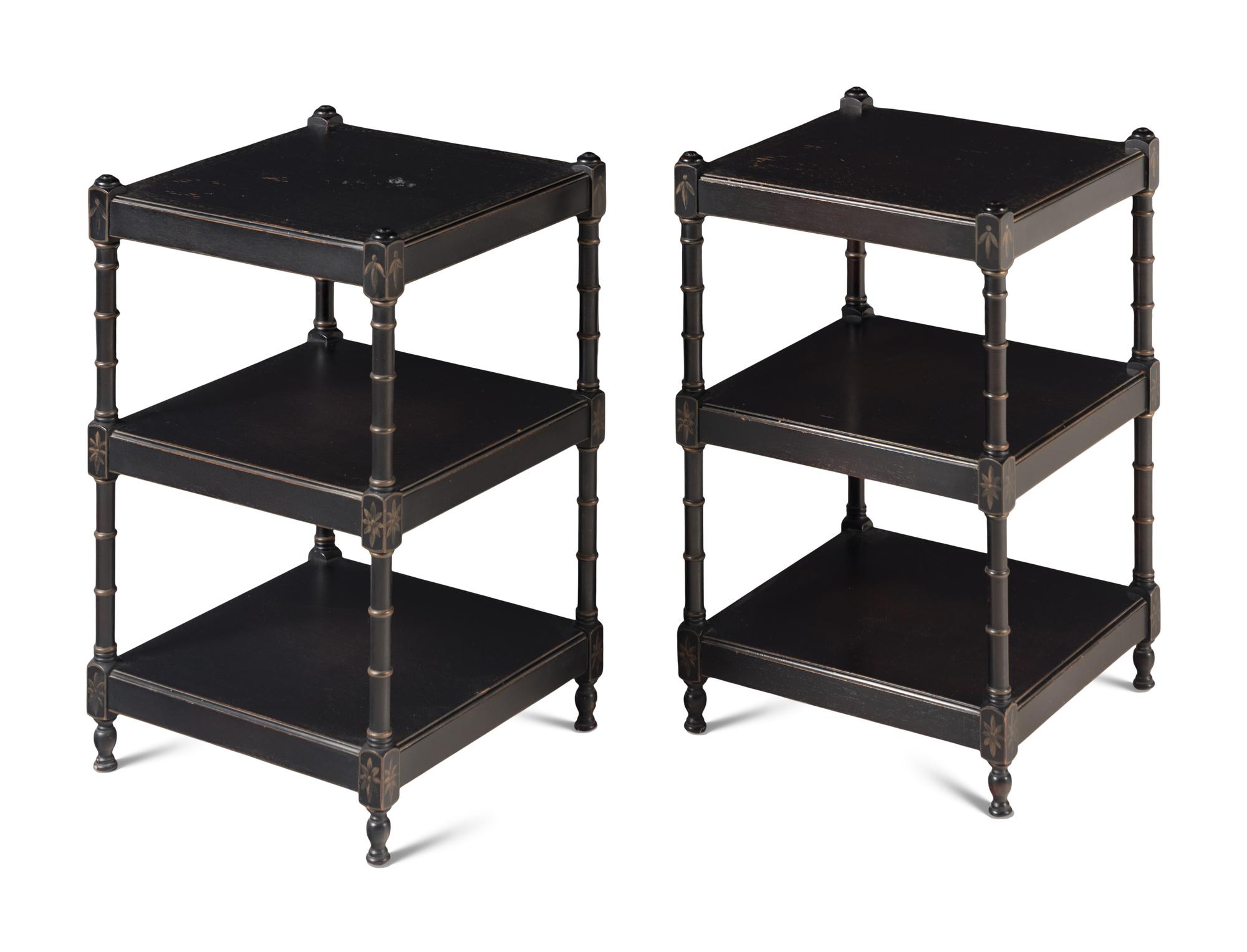 A Pair of Regency Style Painted Side Tables